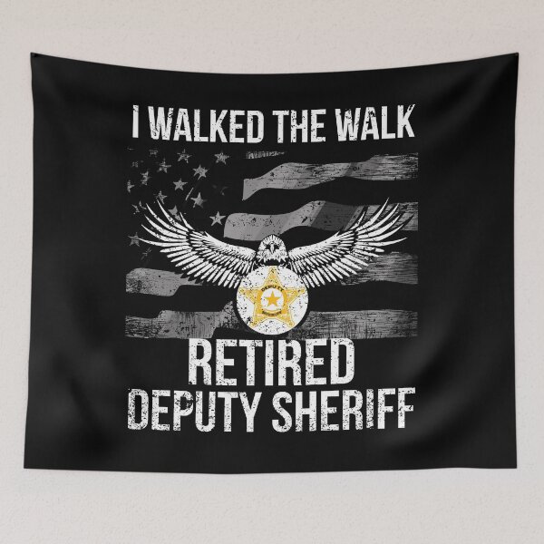 Artikelvorschau, Ich ging die Walk Flag im Ruhestand Deputy Sheriff Shirt entworfen und verkauft von shoppzee.
