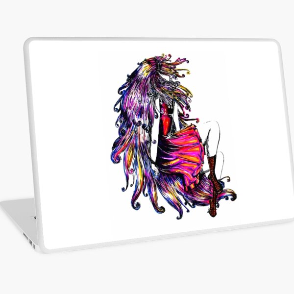 Faceless Girl & Red Doc Laptop Skin