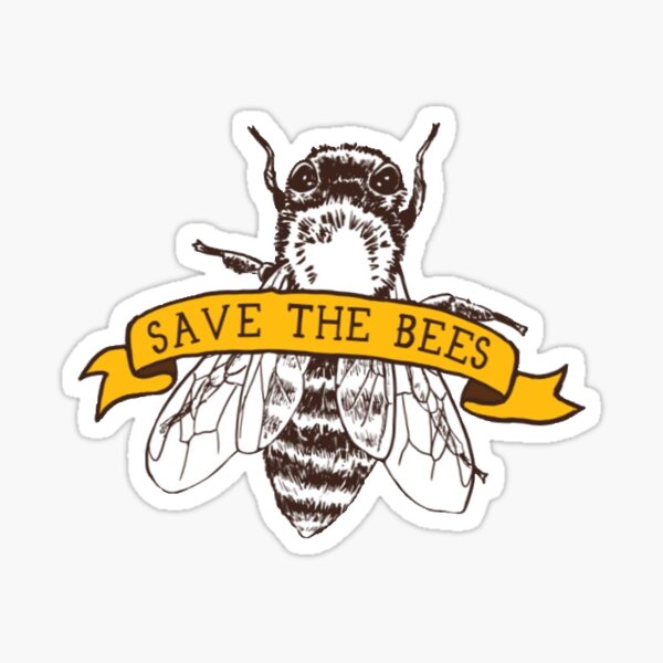 save the bees Sticker