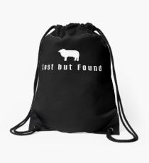Lost But Found Bible Christian Good Shepard Sheep Drawstring Bag