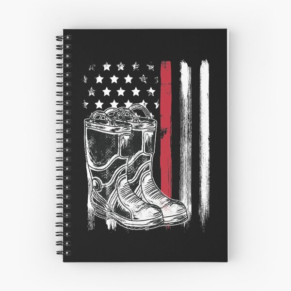 Artikelvorschau, Amerikanische Flagge dünne rote Linie Feuerwehrmann Stiefel entworfen und verkauft von StudioMetzger.