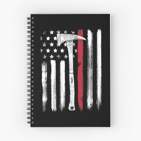 Artikelvorschau, Amerikanische Flagge dünne rote Linie Feuerwehrmann Axe entworfen und verkauft von StudioMetzger.