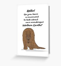 Höflicher Pangolin Grußkarte