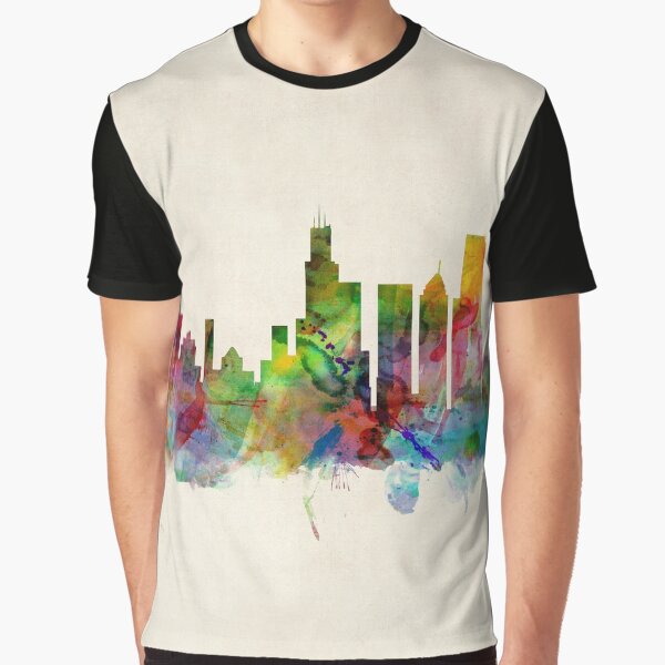 Artikel-Vorschau von Skyline von Chicago, designt und verkauft von ArtPrints.