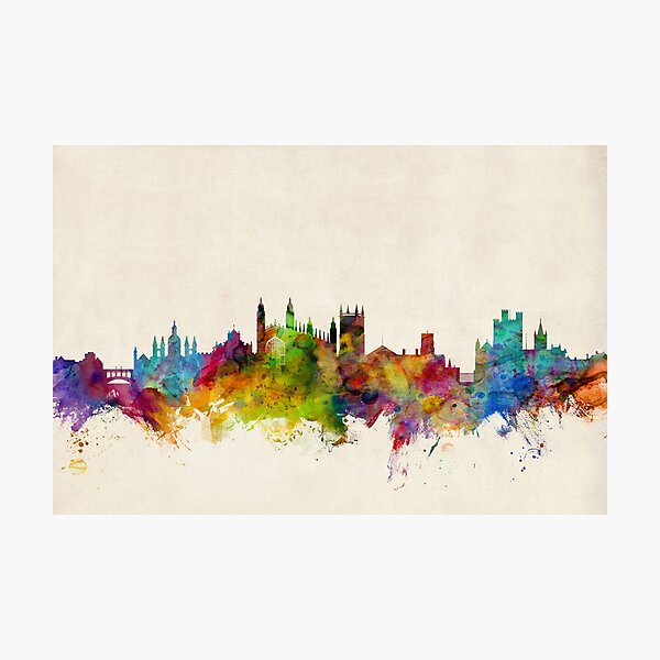 Artikelvorschau, Cambridge England Skyline Stadtbild entworfen und verkauft von ArtPrints.