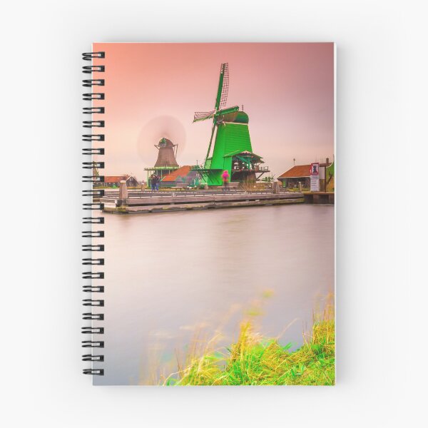 Item preview, Windmills of Zaanse Schans canvas wall art designed and sold by mangeshbhagat.