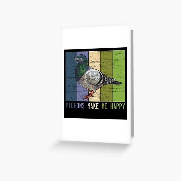 animal print invitations cute pigeon Pigeon digital artwork postcards Christmas present pigeon print greeting cards