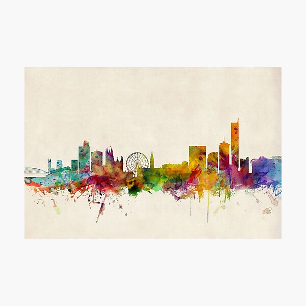 Item preview, Manchester England Skyline Cityscape designed and sold by ArtPrints.