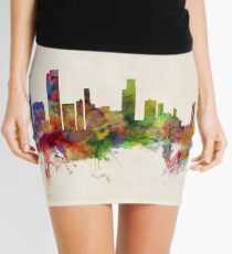 Honolulu Hawaii Skyline Cityscape Mini Skirt