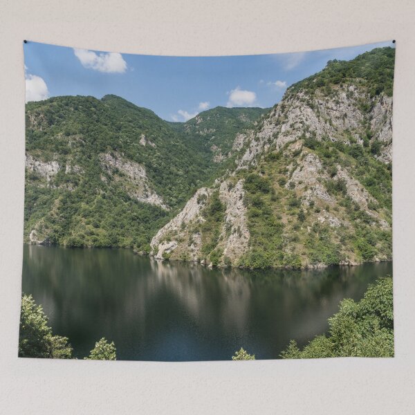 Item preview, Rough Limestone - a Peaceful Lake in the Mountains designed and sold by Georgia Mizuleva.