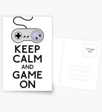 keep calm and game on Postcards