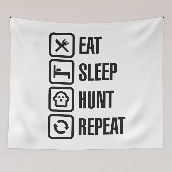 Item preview, Eat sleep ghost hunt / hunting repeat - ghosthunter Halloween designed and sold by LaundryFactory.