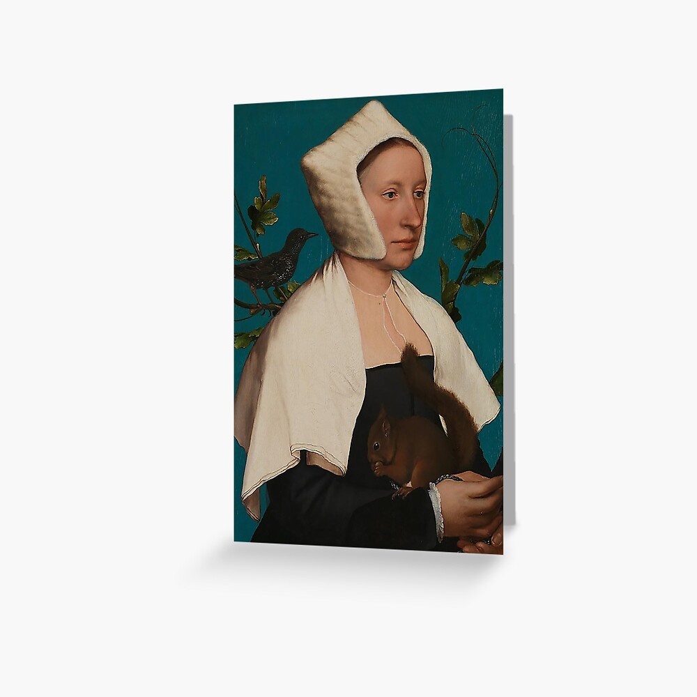 "Portrait of a Lady with a Squirrel and a Starling Hans Holbein the