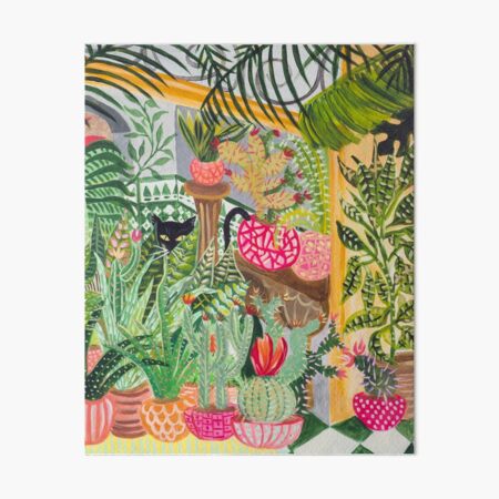 Aperçu de l'œuvre Chat noir dans le jardin créée et vendue par MarinaSotiriou.