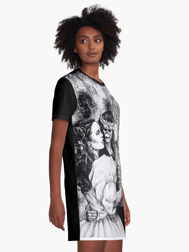 Alternate view of Labyrinth masquerade ball Graphic T-Shirt Dress