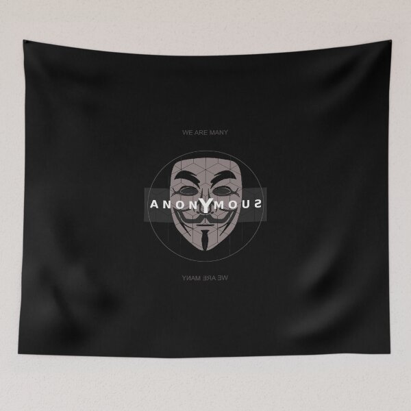 Item preview, Anonymous Slogan White Mask designed and sold by KALEIDOSCOPE UK.