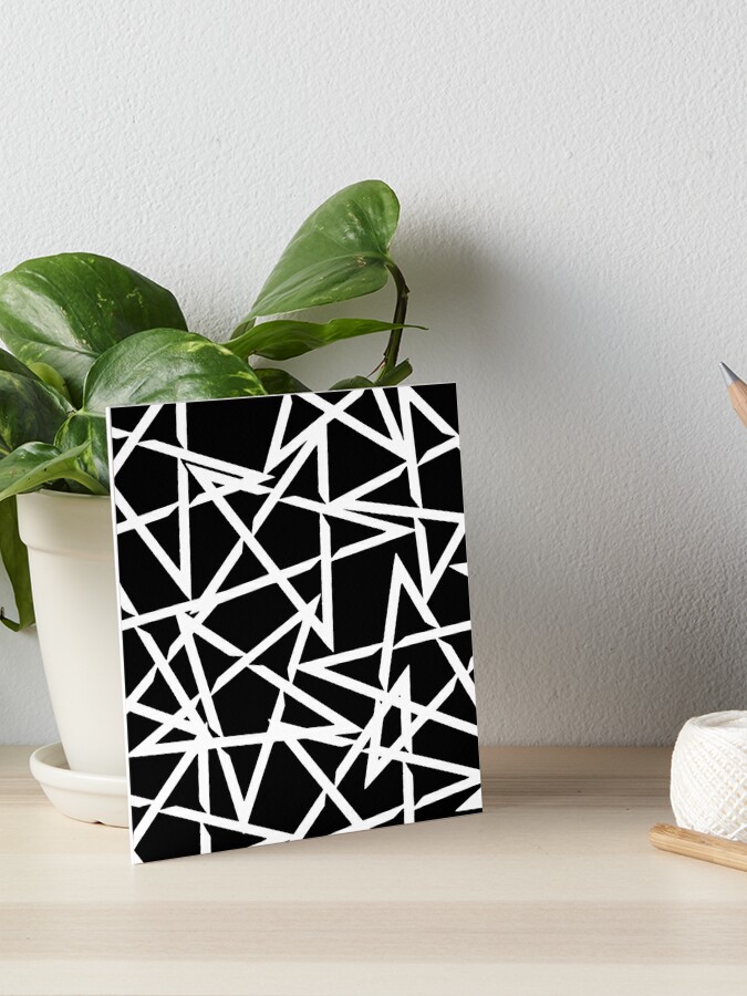 Interlocking Black Star Polygon Shape Design Tote Bag by taiche