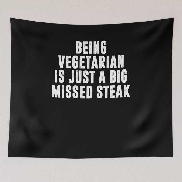 Item preview, Funny Vegetarian Big Missed Steak Pun Anti Vegan Meats Shirt designed and sold by LookTwice.