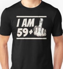 Milestone 60th Birthday - Gag Bday Joke Gift Idea: 59+1 Slim Fit T-Shirt