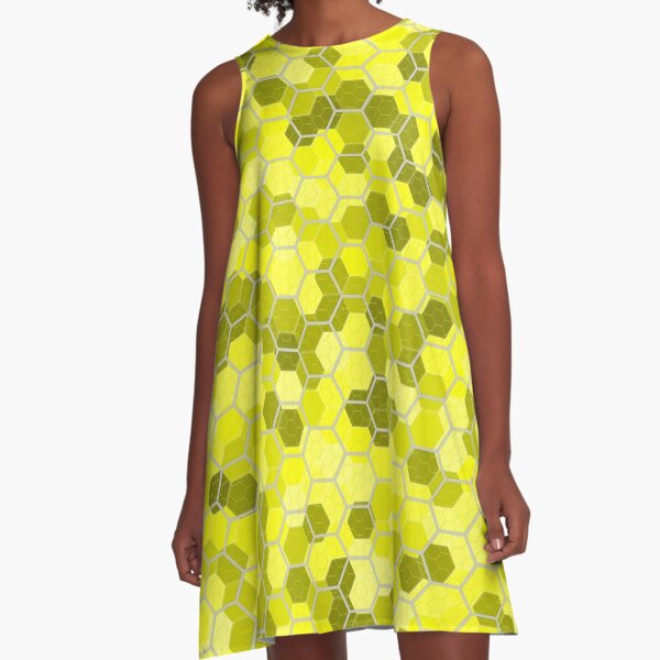 Item preview, Yellow Grey Hexagon Honeycomb 3 Layers designed and sold by Logo-A-GoGo.