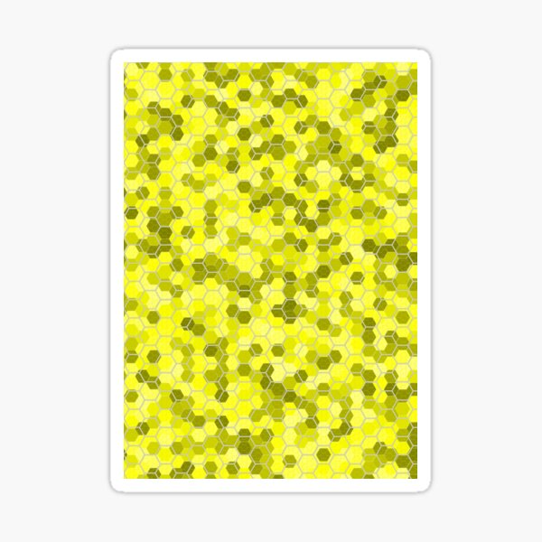 Item preview, Yellow Grey Hexagon Honeycomb 3 Layers designed and sold by Logo-A-GoGo.