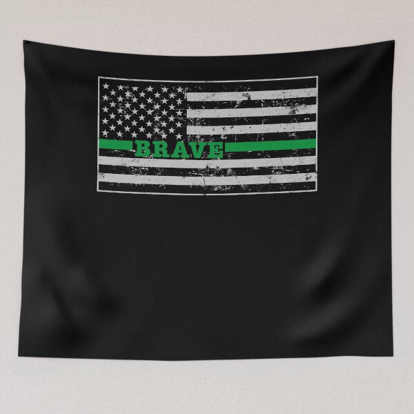 Item preview, Brave Military Border Patrol Thin Green Line Shirt designed and sold by shoppzee.