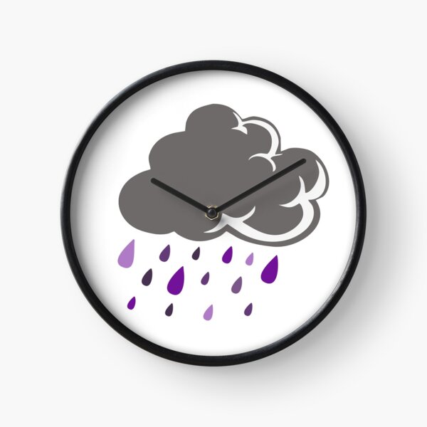 Literal Purple Rain Cloud Clock