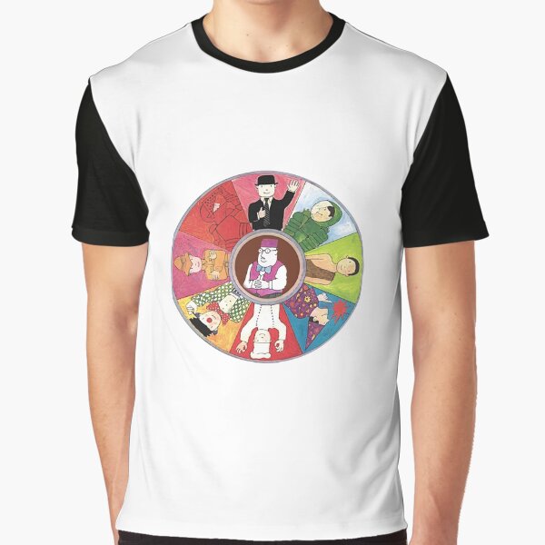 Mr Benn colourful circle deign with The Shopkeeper in the middle Graphic T-Shirt