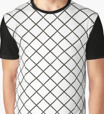Uncomplicated Pattern, fence, metal, wire, texture, pattern, chain, abstract, white, mesh, grid, steel, net, link, chainlink, seamless, cage, barrier, iron, wall, prison, illustration, tile, isolated Graphic T-Shirt