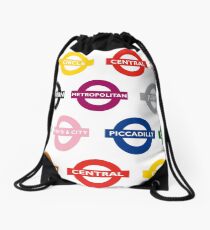 London Underground Signs Design Drawstring Bag