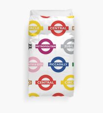 London Underground Signs Design Duvet Cover