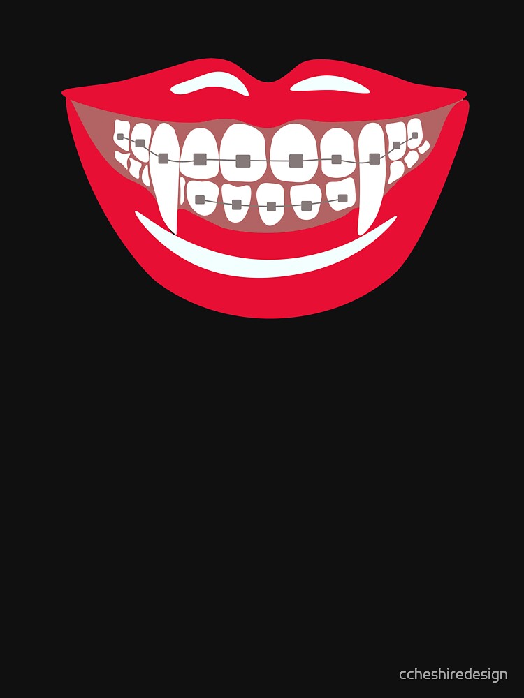"Vampire Braces Teeth Orthodontist Dentist Funny Halloween" Lightweight