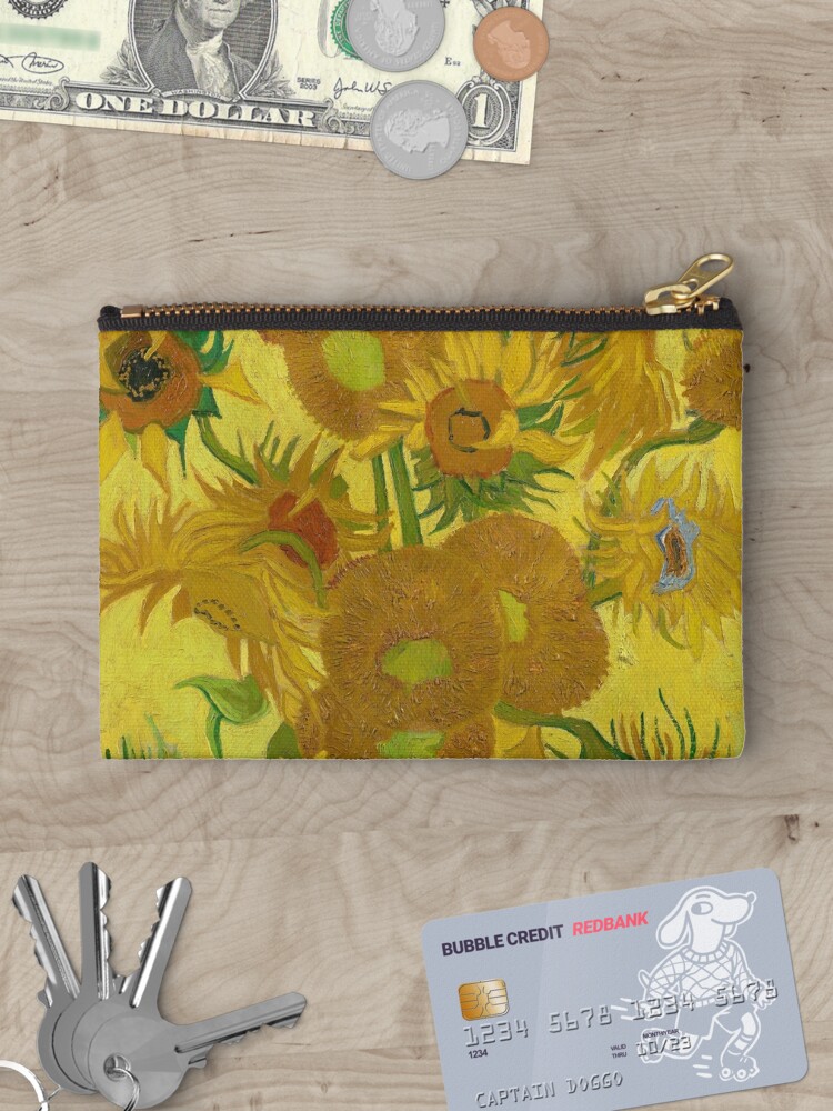 Thumbnail 3 of 4, Zipper Pouch, Vincent Van Gogh Sunflowers designed and sold by Jacquelyn Stewart.
