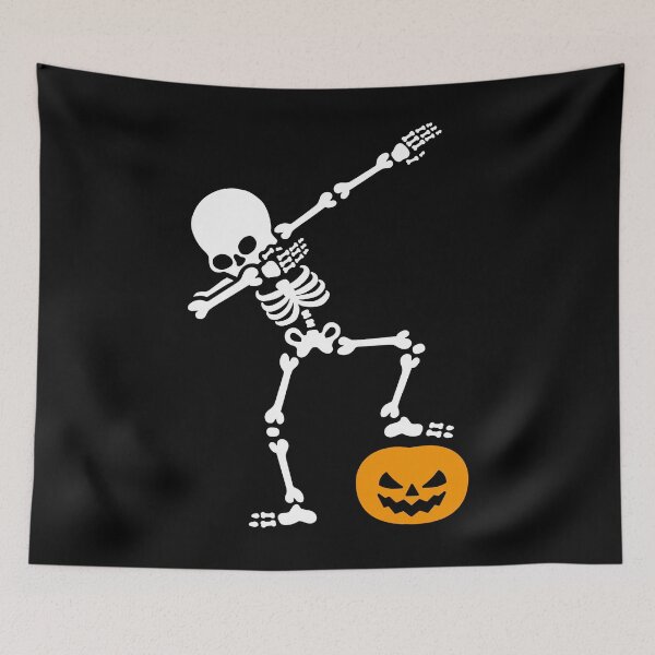 Item preview, DABBING skeleton DAB pumpkin head Halloween designed and sold by LaundryFactory.