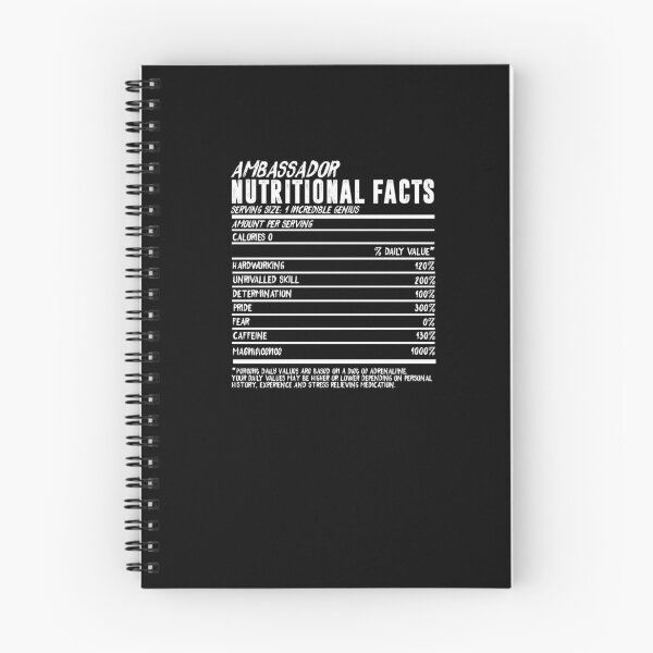 Item preview, Funny Ambassador Nutritional Facts Diplomat Politician Shirt designed and sold by LookTwice.