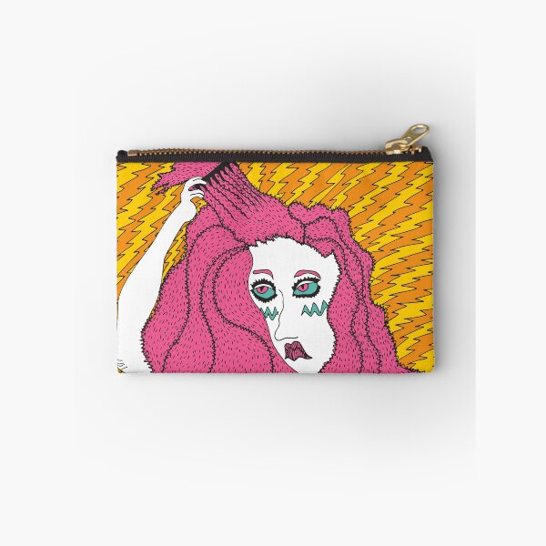 Item preview, Woman Combing Pink Frizzy Hair designed and sold by Anemmonie Moniemoniemonie.