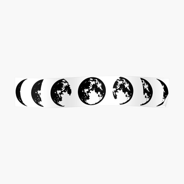 Moon Phases, Lunar Phase Design, Eclipse Original Gift Idea, tshirt, tee, jersey, poster, artwork Poster