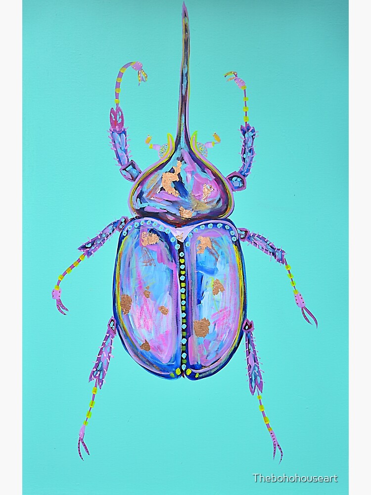 "Rhino Beetle" Sticker by Thebohohouseart | Redbubble