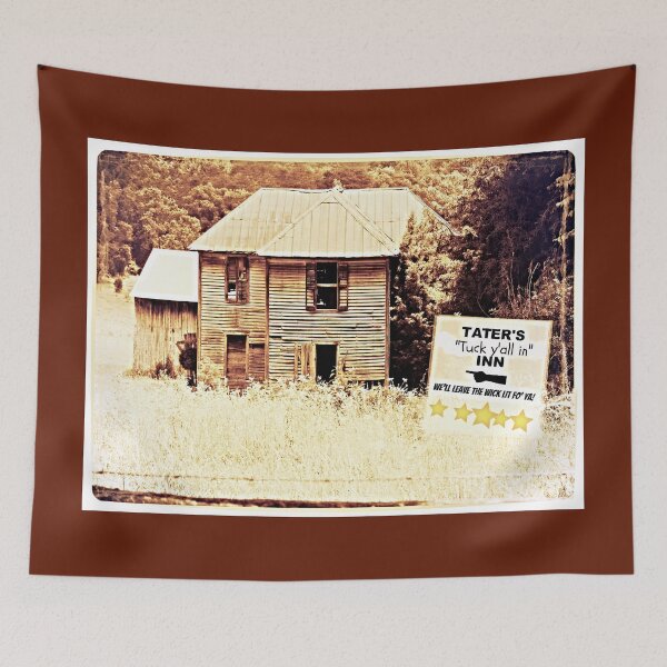 Item preview, "TATER'S, 'TUCK Y'ALL IN', INN... WE'LL LEAVE THE WICK LIT FOR YA," Photo, for prints and products designed and sold by Bob Hall©.