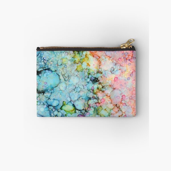 Item preview, Cobalt Blush Fantasy alcohol ink painting designed and sold by Chantal Misplon.
