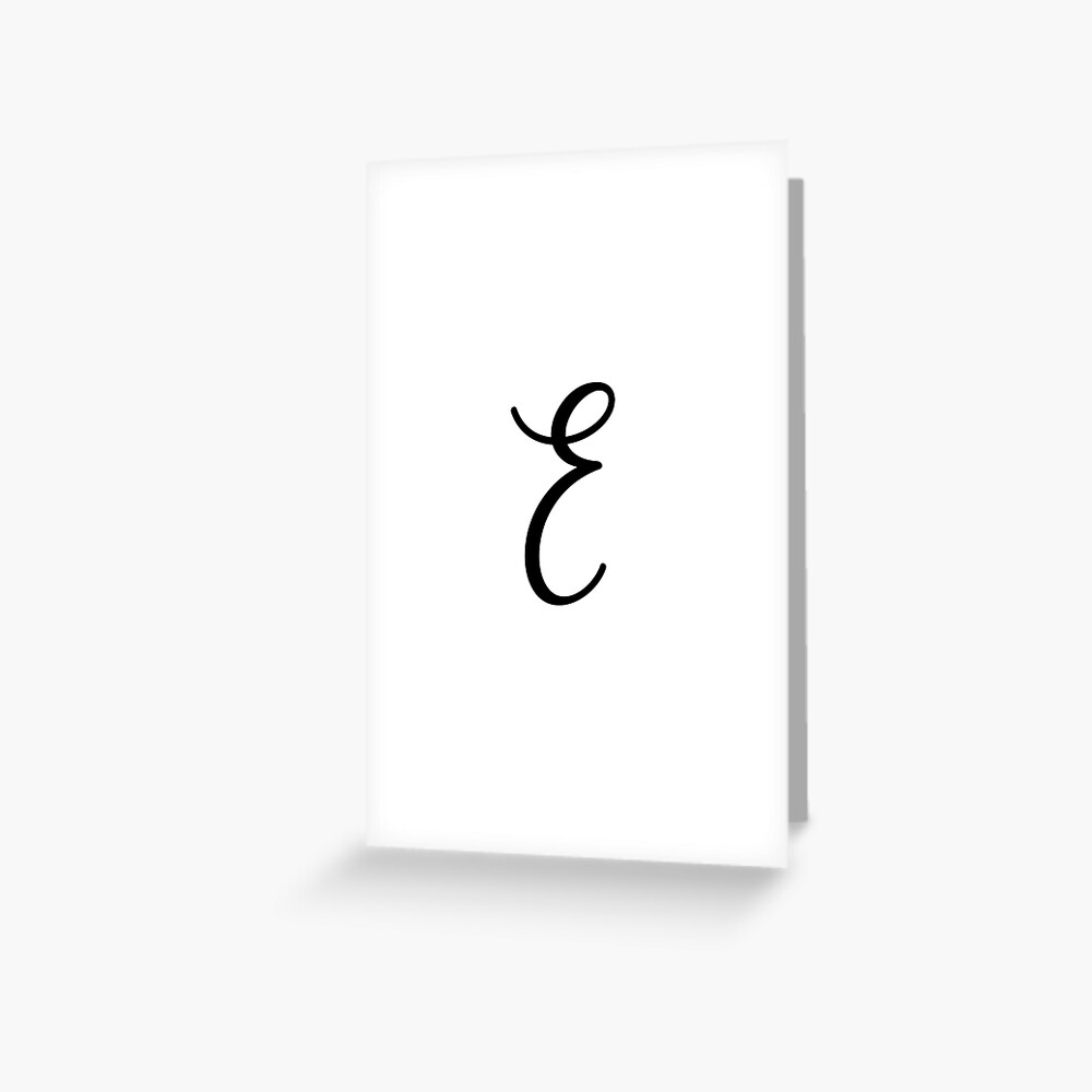 Letter E Greeting Card for Sale by MellyLinn