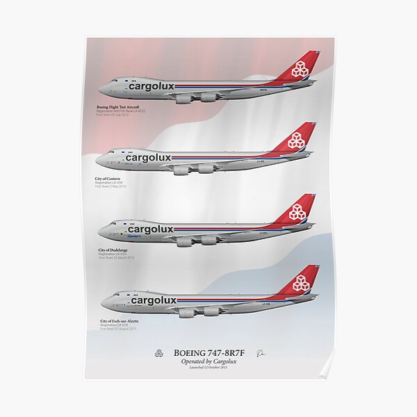 Boeing 747-8R7F - Cargolux Poster