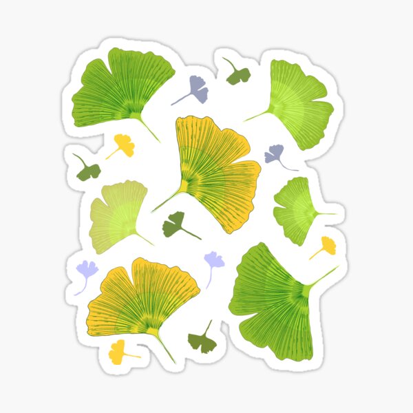 Dance of the leaves of Ginkgo Sticker