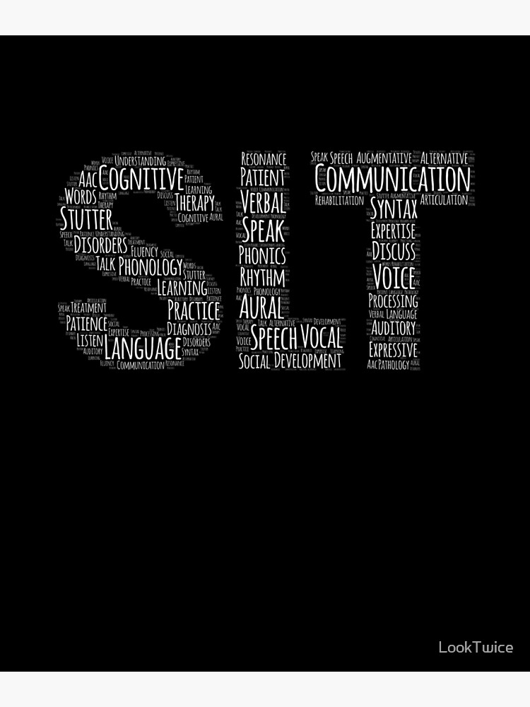 Speech Pathology Novelty Shirt Slp Word Cloud T-Shirt Speech Pathology Novelty Shirt Slp Word Cloud T-Shirt