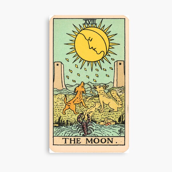 Tarot Card - The Moon Canvas Print