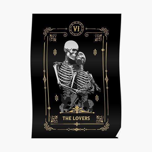 La Carte de Tarot Amoureux VI Poster