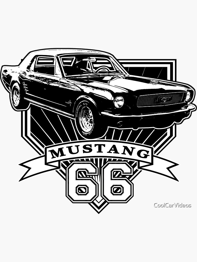 66 Mustang Coupe Sticker For Sale By Coolcarvideos Redbubble