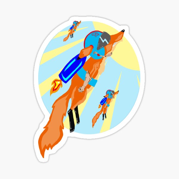 Rocket Fox Brigade Sticker