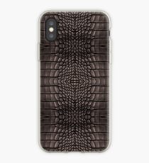 Schwarze Alligatorhaut iPhone-Hülle & Cover