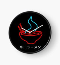 Spicy Ramen Noodles Neon Clock